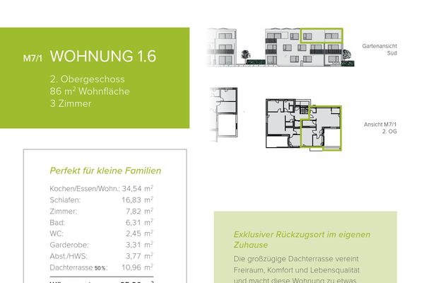 Neubau WHG 1.6 - M7/1 - 2. Obergeschoss - 86m²