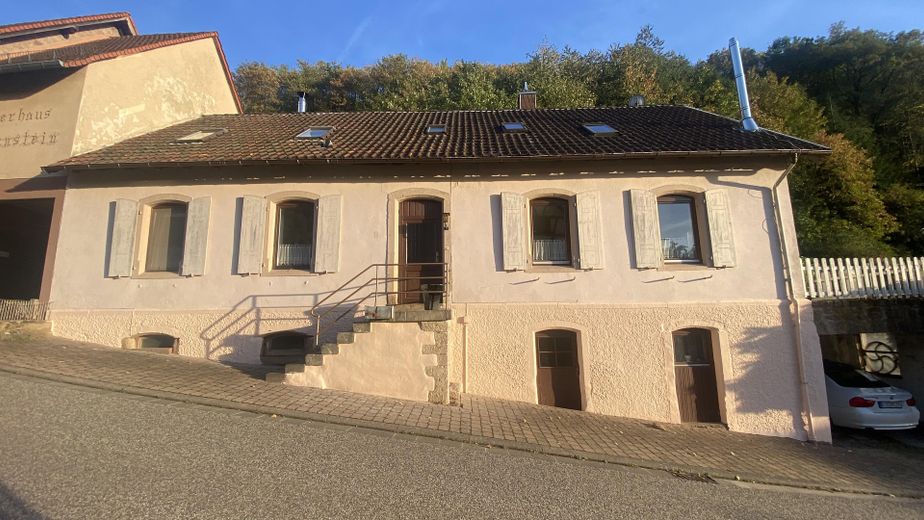 Dom dwurodzinny w wyjątkowej lokalizacji w Falkenstein w powiecie Donnersbergkreis na sprzedaż – Hausfront zur Strasse