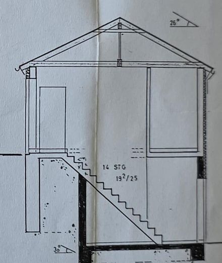 Maisonette Wohnung mit eigenem Garten im Zentrum von Alfter – Schnitt
