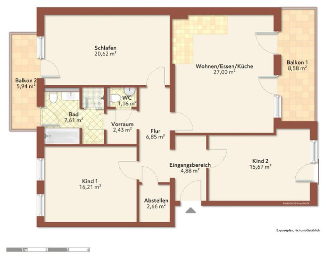 Anspruchsvoll. Urban. Individuell: Wohnen in Leipziger Bestlage - von 64 m2 bis 113 m2 – WE 3