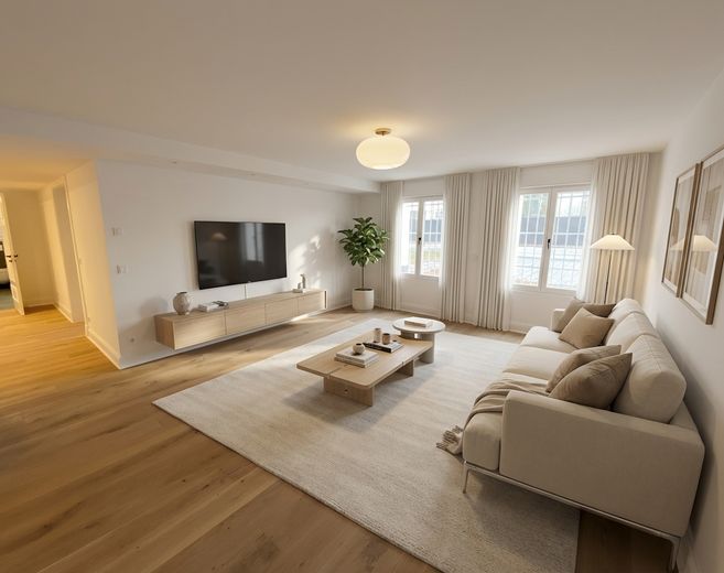EG-Wohnung Haus-im-Haus, in klassischer Stadtvilla  PROVISIONSFREI! Weitere Wohnungen vorh. – Wohnzimmer (Einrichtungsbsp.)