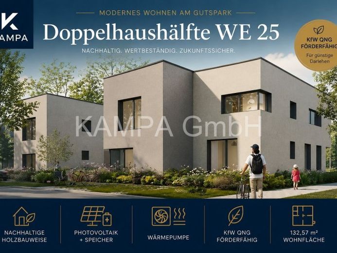 Exklusive Doppelhaushälfte in Südausrichtung | KfW 40 | PV & Speicher | Berlin vor der Tür – Foto 1