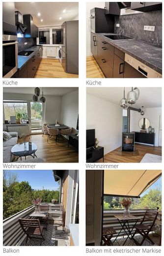 Wohnzimmer / Küche / Balkon