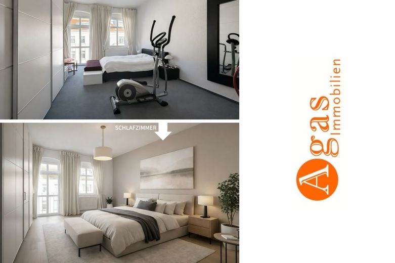 2-Zimmer-Altbauwohnung im Prenzlauer-Berg, vermietet – Schlafzimmer (Inspiration)