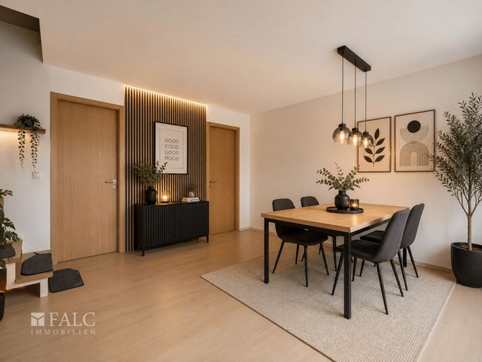 **Vermietetes Reihenmittelhaus**- FALC IMMOBILIEN – Bsp. Esszimmer
