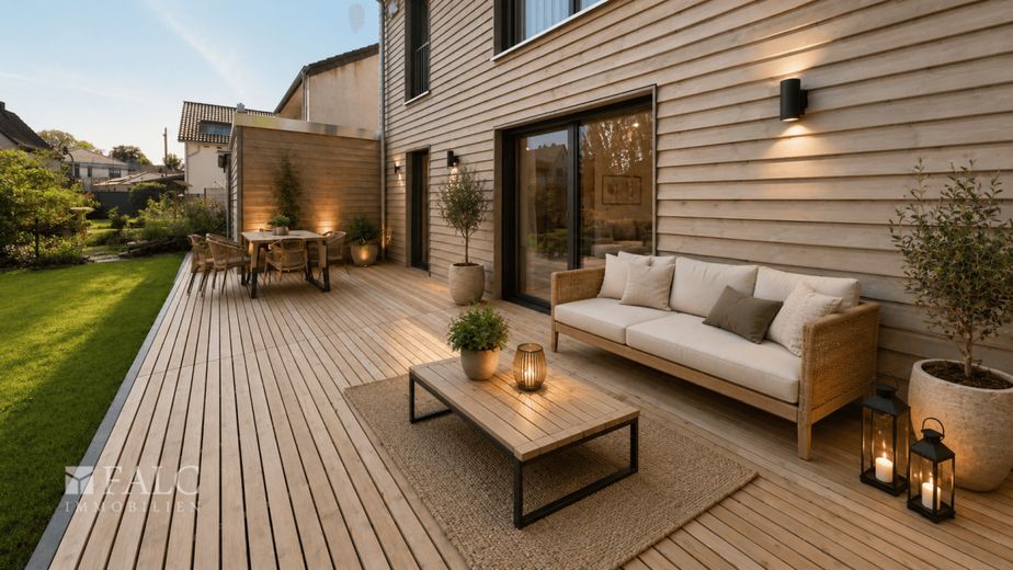 Wohnen mit Zukunft-BAUFRITZ Haus-energieeffizient und familienfreundlich! – Terrasse - Digital Eingerichtet