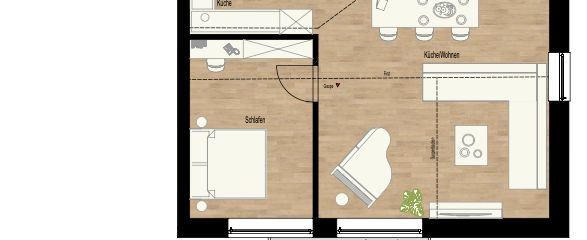 Première occupation après rénovation complète - grand appartement de 3 pièces de 102 qm avec balcon – Grundriss