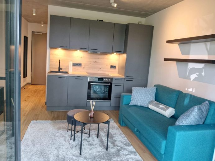 305 Exklusives & möbliertes Apartment im kernsanierten Bunker – Design, Komfort & Geschichte – Wohnbereich