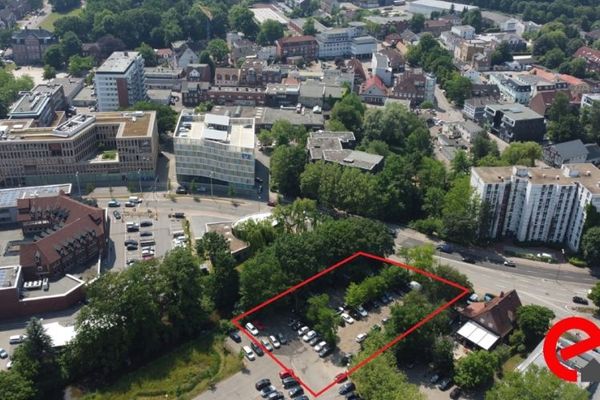 2.183 M² ÁREA CENTRAL EN EL CENTRO DE PINNEBERG – GRZ 0,8 – BGF > 3.500 M² ¡REALIZABLE!