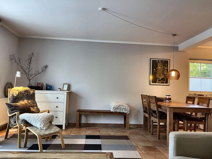 DHH-Juwel 90 qm mit Ostsee-Blick und Naturstrand – Wohnzimmer Leseecke