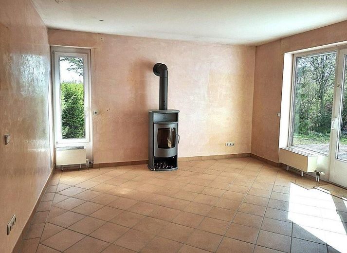 Esszimmer mit Kaminofen