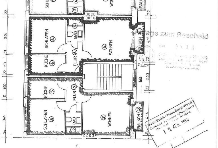 Helle 2-Zimmer Whg, bezugsfrei, im Komponistenviertel, provisionsfrei – Grundriss Heitmannstraße 68