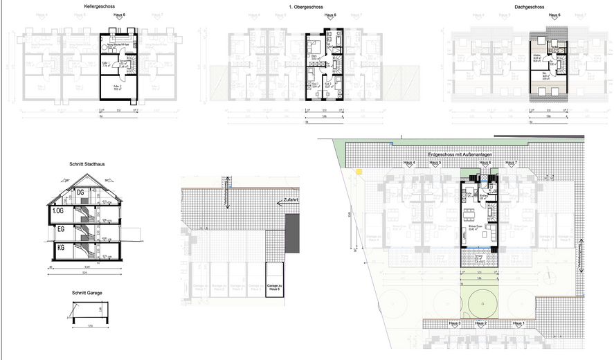Erstbezug: A+ Neubau-Reihenhaus mit 6 Zimmern, Premiumküche, PV-Speicher & Garten – Ansichten & Lageplan