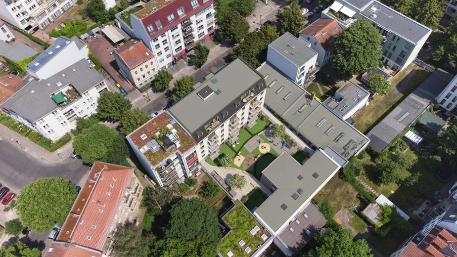 2-Zimmer-Wohnung in Berlin - ruhig, kleiner Garten – Luftaufnahme