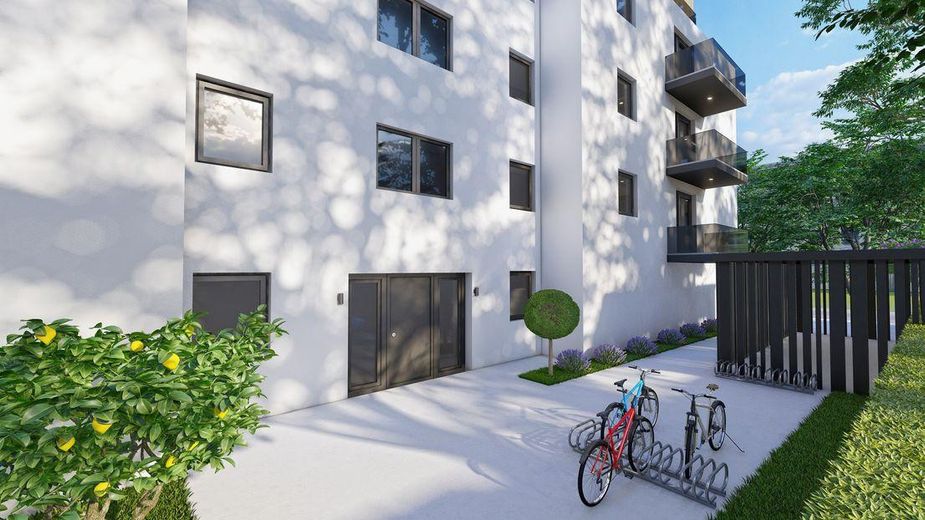 10 Mitarbeiter Wohnungen für Langzeitvermietung! Moderne 1-Zi-Wohnungen mit Balkon und Küche – Visualisierung