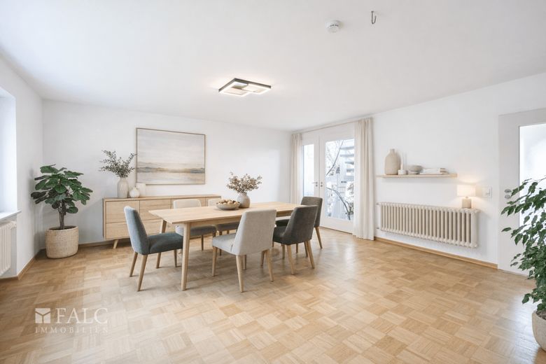 Familienfreundlich, gepflegt, sofort wohnlich - Doppelhaushälfte mit Gartenidylle in Ottobrunn – Einrichtungsbeispiel Esszimmer