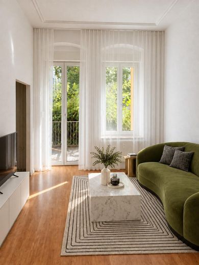 Il fascino di un edificio d’epoca incontra la gioia di un giardino: due locali e circa 57 m² di oasi verde tutta per voi! Libero da subito! – Foto 19