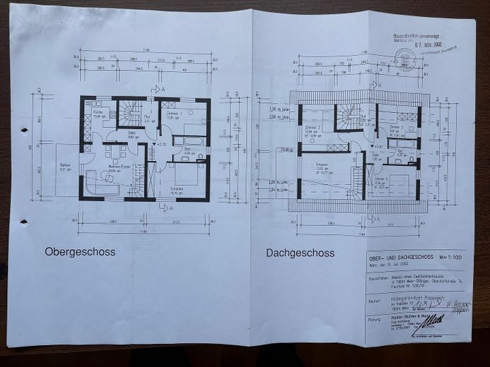 Grundriss Ober -Dachgeschoss 