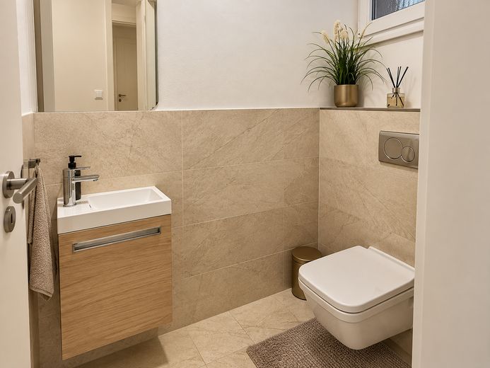 منزل حصري من تصميم معماري في أفضل موقع بمدينة بوكينغ – Gästetoilette EG