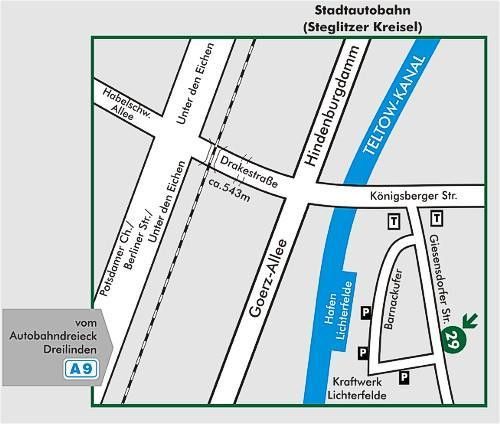Kleines Büro mit Gartenblick und zahlreichen Extras ... – Anfahrt Skizze