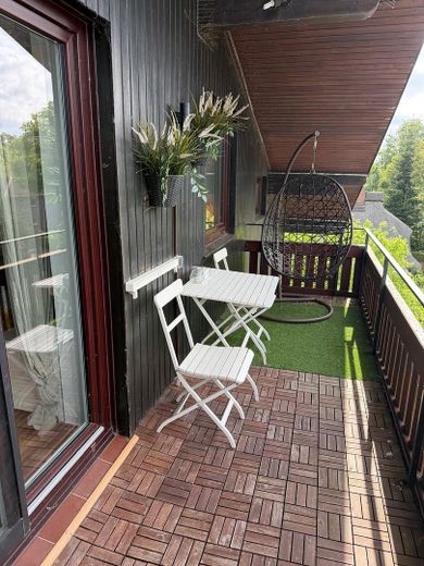 Schöne Ferienwohnung / Eigentumswohnung am Pönitzer See (Nähe Scharbeutz) – Balkon 