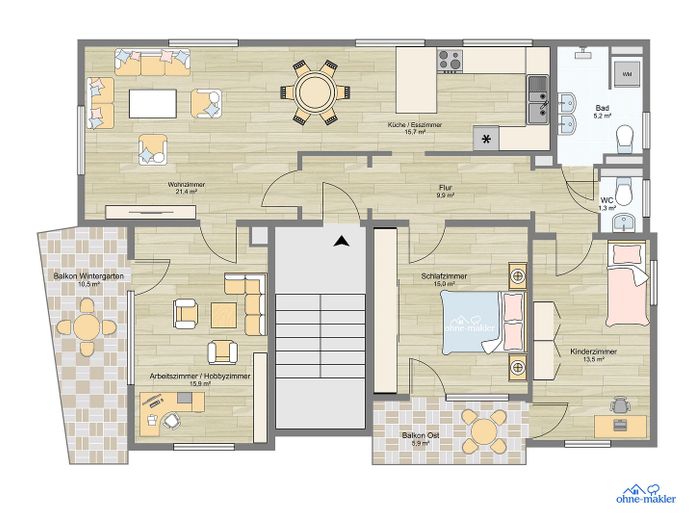 Wohnung OG Grundriss