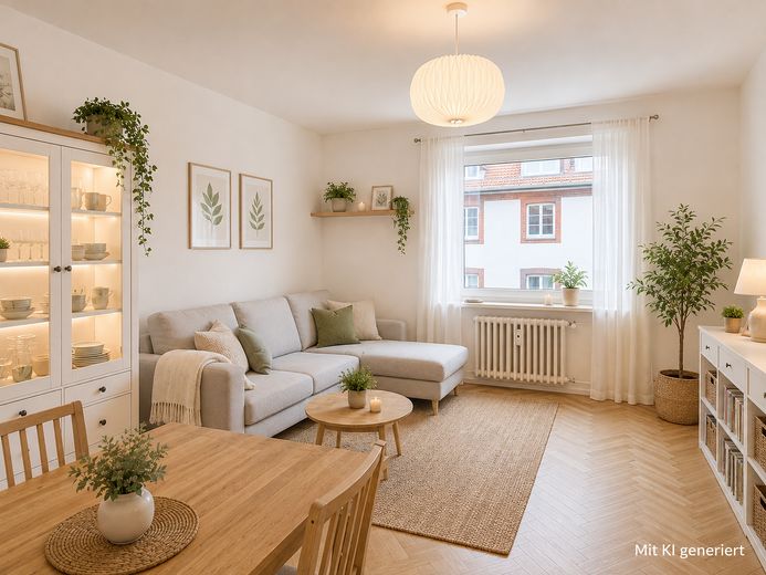 Senza provvigione - Grazioso e curato appartamento di 3 locali, balcone, bagno con finestra, cantina – Wohnzimmer