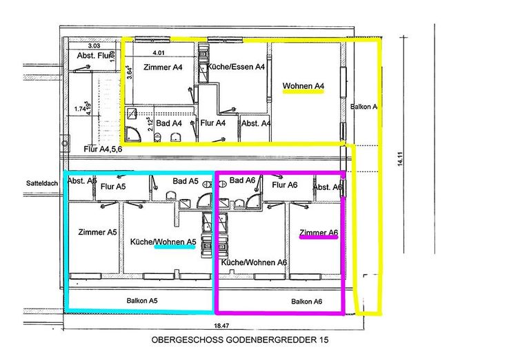 Mehrfamilienhaus 9 Wohnungen voll vermietet in Malente – Grundriss Obergeschoss