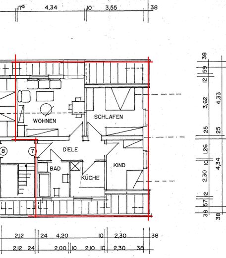 Grazioso piccolo appartamento di 3 locali con cucina componibile all’ultimo piano – Grundriss