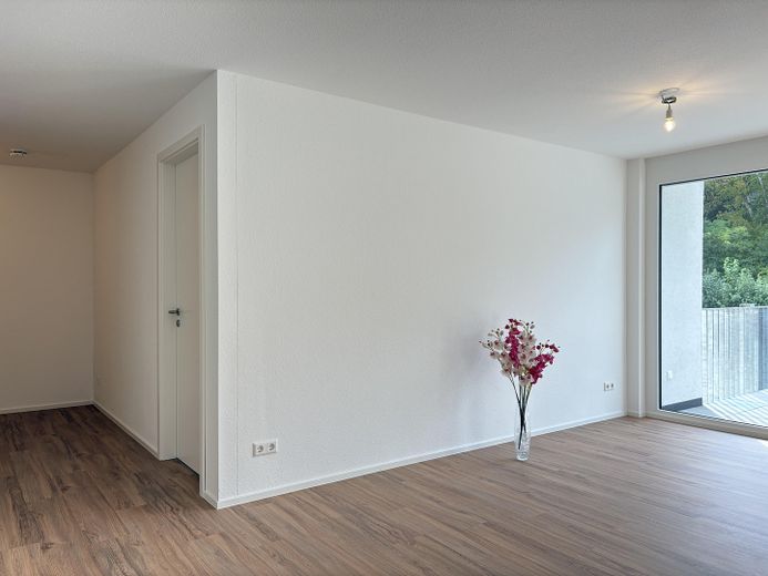 Appartement neuf moderne de 2 pièces avec cuisine, balcon et 2 places de stationnement à Nürtingen-Oberensingen – Wohnen
