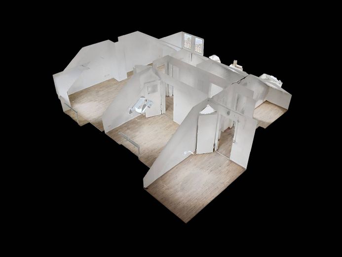 Luminoso appartamento di 2 locali all’ultimo piano con moderno bagno con luce naturale, a pochi passi dal centro città – 3D-Ansicht Grundriss