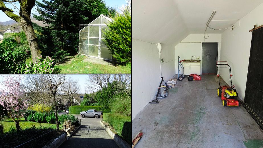 Arriver, respirer, profiter de la vie : vaste bonheur d’habiter en lisière de forêt - un refuge parfait – Gewächshaus, Garage, Einfahrt