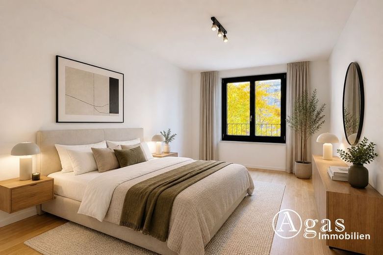 Posizione eccellente! Appartamento di 3 locali con balcone e posto auto in autorimessa sotterranea a Berlin Mitte – Schlafzimmer
