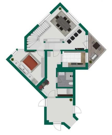 2-Etagen-Wohnung mit 2 Bädern, EBK, Terrasse, Balkon, PV-Anlage & 2 TG-Stellplätze – Foto 14