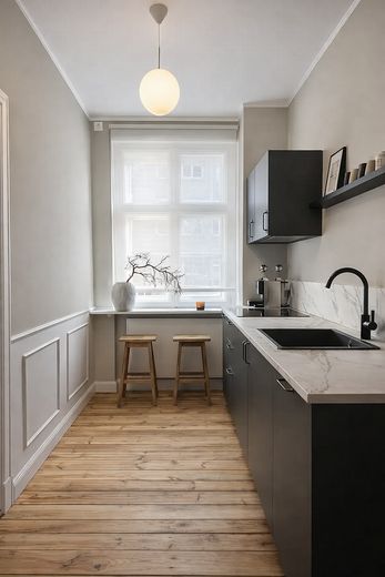 Stylowe 1-pokojowe mieszkanie Prenzlauer Berg, w pełni umeblowane – Zdjęcie 5