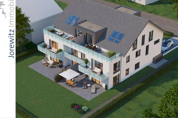Hoberge-Uerentrup: Exklusive 3 Zimmer-Wohnung im KfW-40-Standard mit Terrasse und eigenem Garten