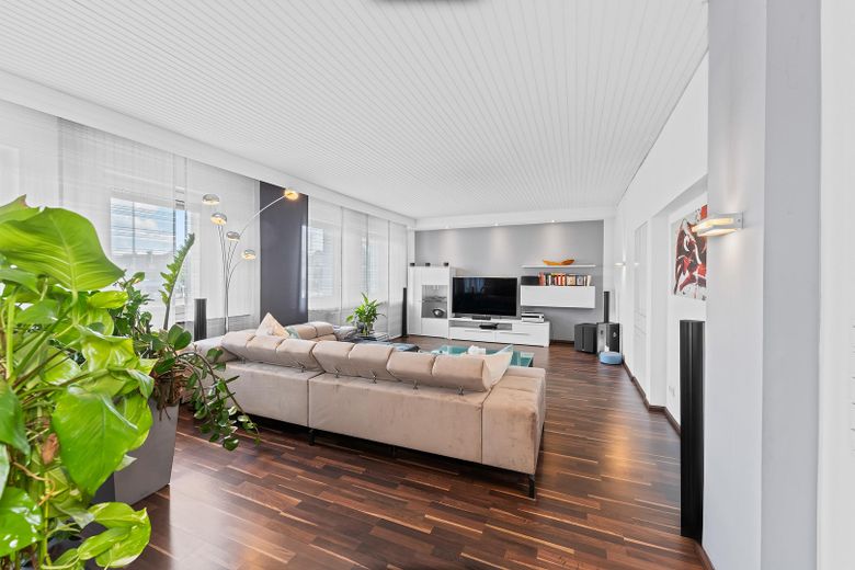 Appartement moderne de 2,5 pièces à Großreuth bei Schweinau avec cuisine équipée et garage – Wohn- und Esszimmer