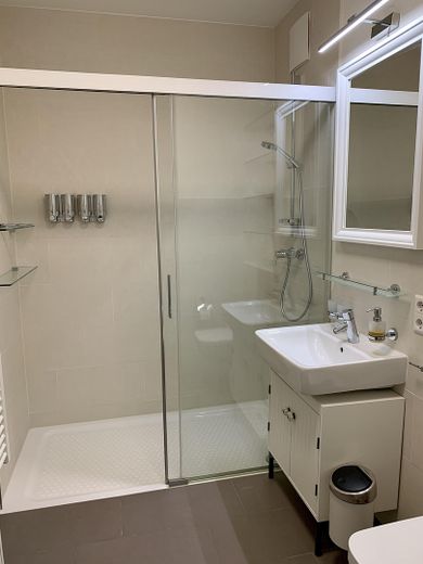 Möbilierte komfortable Wohnung am Wissenschaftsstandort Berlin-Adlershof – Bad/Dusche