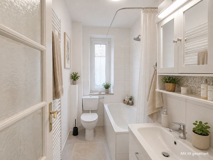 Senza provvigione - Grazioso e curato appartamento di 3 locali, balcone, bagno con finestra, cantina – Bad