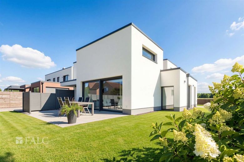 Moderne Villa mit Panorama! Feldrandlage pur! – Garten - (KI generiert)