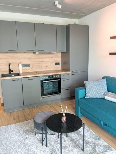 305 Exklusives & möbliertes Apartment im kernsanierten Bunker – Design, Komfort & Geschichte – Einbauküche