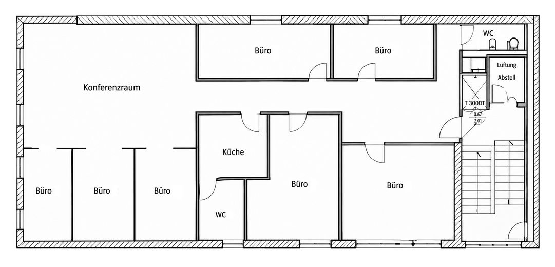 Interessante proprietà ad uso ufficio con potenziale di rendimento in una posizione molto richiesta a Schönefeld Großziethen – Grundriss 2 OG