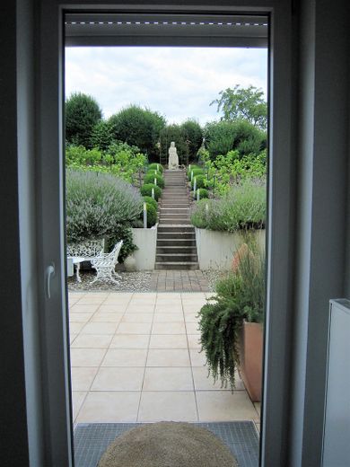 vom Büro in den Garten
