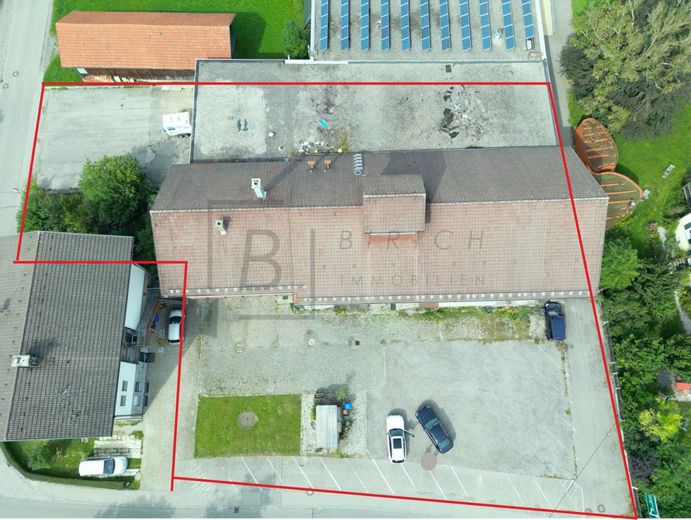 Renditeobjekt Wohnhaus /Produktions- Lagerhalle 3300m² auf 2225m² Grundstück, nähe A7 Kempten – Grundstück