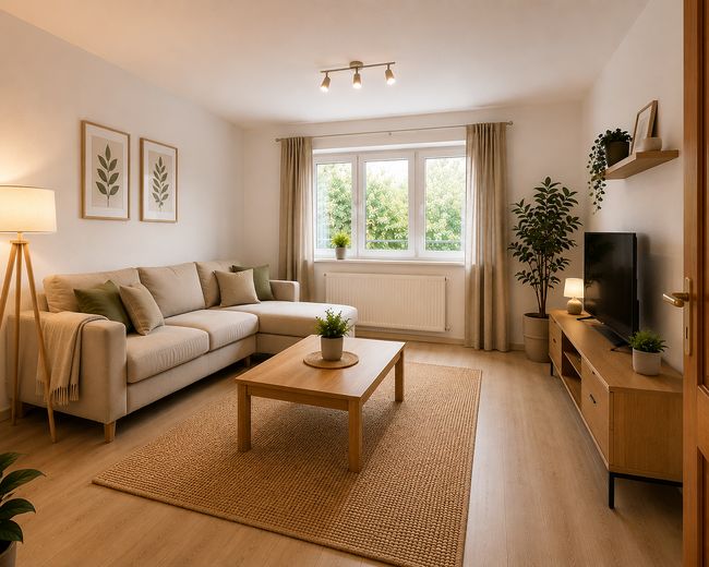 2-Zimmer Erdgeschosswohnung in Bad Wimpfen ( Hochparterre ) – Wohnzimmer