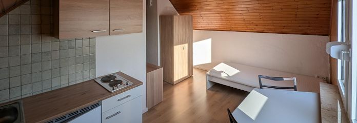 Budenheim’in kalbinde, üniversiteye doğrudan bağlantılı 1 odalı daire