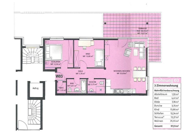 3Zi Wohnung in beste Lage Frechen – Grundriss