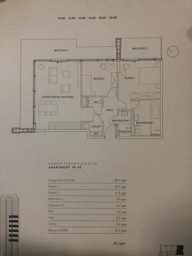 Exkl. 3-room apartment Eden Tower, gym, roof-top terrace, skyline panorama, v. privat – Foto 6