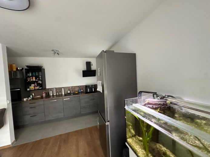 Wohnen vor Balkon zu Kochen ge