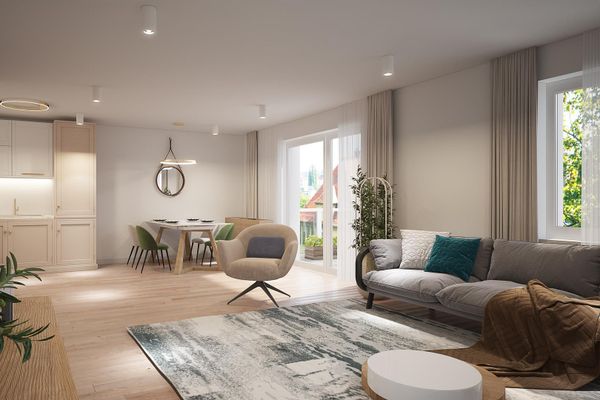 Appartement neuf de 3 pièces avec 84m² de surface habitable et un grand balcon